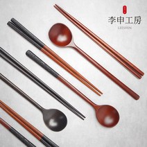 [이신공방] 국산 이신달수저 1인세트 (케이스포함) / 고급옻칠 나무 수저세트, 이신달수저 고