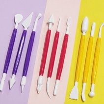 플라스틱 점토칼 조각 8개 찰흙 석고