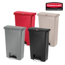 러버메이드 (RCP) 슬림짐 페달 쓰레기통 (50L), 1개, 회색
