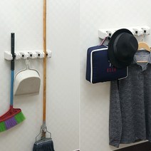 5구 다용도 대걸레 밀대 우산 청소도구 걸이 욕실, 단품