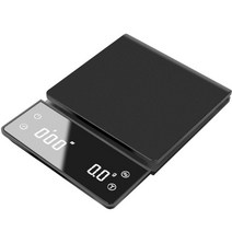 타임모어 저울 전자저울 이유식 커피 카페 저울 디지털 저울 usb 충전 방수 전자 주방 저울 타이머 스마트 식품 무게 저울 led 3kg0.1g 블랙 커피 저울 311, USB 스마트 저울