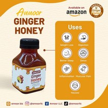 미국직구 Annoor의 100% 퓨어 생꿀 및 압착 생강 주스 농축액(12.5 Fl Oz), 수량, 상세참조