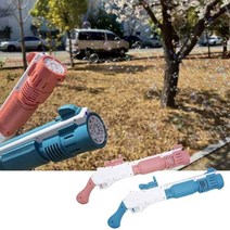 원터치 작동 버블 불빛동시 10구 발사 비눗방울기, 색상랜덤