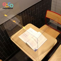 마음담아 1인 책상 투명 페트 칸막이 가림막 조립형 소형 중형 대형, 대형(680X300X700)