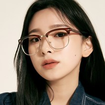 하금테 안경 여자 남자 안경테 반무테 블루라이트 패션 반뿔테