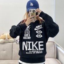 [국내매장판] 나이키 남여공용 맨투맨 프렌치 테리 크루탑 블랙 긴팔