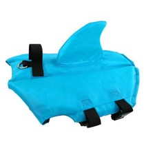 강아지 구명조끼 상어 모양의 개 구명 조끼 바다 애완 동물 인명 구조 보호기 수영 옷, Blue+L