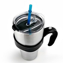 안새는 에스프레소 미숫가루 빨대 텀블러 마개 소량제작 다이소텀블러 B18, 텀블러 900ml 전용 손잡이 블랙