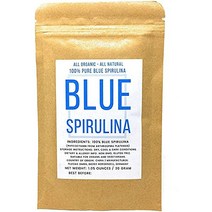 100% Pure 블루 Spirulina 파우더 - Phycocyanin 딥 Food Coloring Arthrospira Platensis Net Weight 1.05oz/30g, 본문참고, 100% Pure 블루 Spirulina 파우더 - P, 본문참고