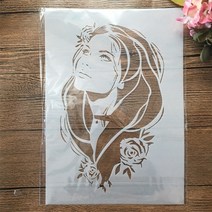 쓰기용품 A4 29cm 숲 동물 레이디 DIY 겹쳐 스텐실 벽화 스크랩북 색소 엠보싱 앨범 장식 템플릿, [06] F