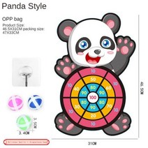 타겟 끈적이 볼 다트 보드 크리에이티브 던지기 파티 야외 스포츠 실내 천 장난감 용 교육 게임, Panda 3 ball