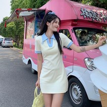 홈쇼핑원피스 6 룩 하객 하이틴 7 월 원피스 경성의복 브라이덜샤워 트위드 연두 핑크 색 단톤 청담며느리