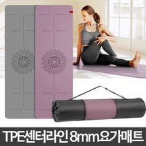TPE센터라인 8mm 층간소음 운동매트 헬스 홈트 요가, 파이스트솔라 쿠팡 그린블루