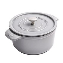 더치오븐 미니더치오븐20cm 플래티넘 그레이 에나멜 주철 수프 냄비 뚜껑 포함 더치 오븐 캐서롤 주방 액