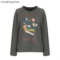 꼼빠니아 플라워프린팅 라운드넥 티셔츠-CF19KS0503075A