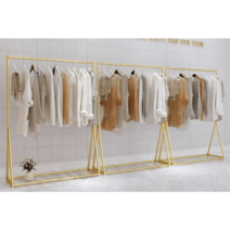 조립식 디자인 옷가게 납품 의류매장 행거 금장 코팅, 나노 골드 길이 150x너비 40x높이 160