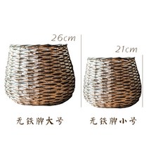 센터피스 오브제화환 고리 버들 세공 큰 화분 손수 만든 예술 장식 꽃 기구 오래 된, 철 화분 없음