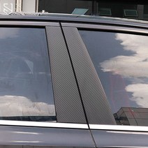 JS automotive K8 카본 B필러 포인트 기둥스티커 데칼 래핑필름 스크래치방지 커버 몰딩 간편부착 악세사리 용품, 헤어라인블랙