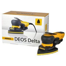Mirka DEOS Delta Direct 전기 오비탈 샌더 삼각형 델타 툴 663XCV / 4 x 6 6인치 3mm 궤도/먼지 없는 샌딩 MID6630201US 옐로우/블랙, Delta 4 x 6 x 6 Inch