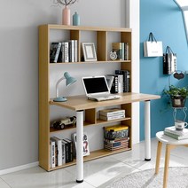 장인가구 스킴 책장형 편수책상, 화이트