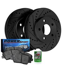 Power Sport Rear Brakes and Rotors Kit |Rear Brake Pads| Heavy Duty Pads BBC1.65117.04