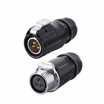 CNLINKO 3핀 전원 산업용 원형 커넥터 수 플러그 및 암 콘센트 케이블 대 연결 실외 방수 IP67 쉬운 앤 풀 AC DC 신호 5737556336