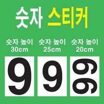 숫자데코 대형 번호 숫자 스티커 큰 사이즈 20cm 25cm 30cm 35cm, 옐로우, 높이35cm 숫자7