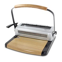 B4 와이어링 제본기 와이어유니 2500MT(우드) 제본130매 천공20매 40홀 깊이조절, 단품