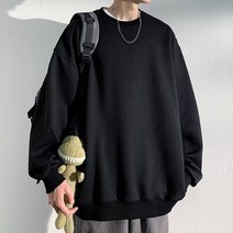 ANYOU 남녀공용특양면 맨투맨 티셔츠 무지 맨투맨 커플맨투맨