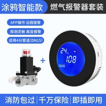 천연 가스 타이머 경보 잠금 자동 차단 밸브 액화 누출 안전 주방 가정용 가스타이머 자동가스차단기, WIFIFI형  가스 경보기+전자 밸브