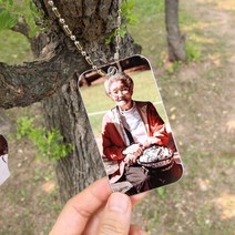 투미투 수목장 영정 사진 액자 목걸이, 03.앞면 사진 + 뒷면 문구_폰트4