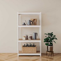 스피드랙 조립식 철제 선반 가로600mm, 600x400, 1200_4단, 화이트, 1개