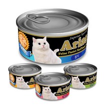 아리아스 프리미엄 고양이 원형캔 (닭 참치 게살 연어) 95g 24개(1박스)