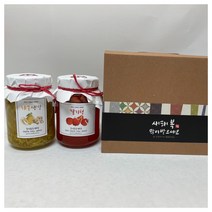 설 선물. 구정선물세트(딸기청 +레몬생강청 ), 세트상품/2병, 900딸기청 +레몬생강청