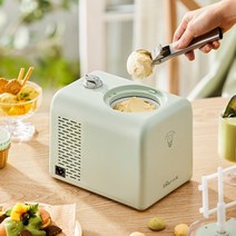 가정용 소프트 수제 아이스크림 기계 젤라또 메이커 제조기 샤베트 소프트콘 머신 요거트, 연그린