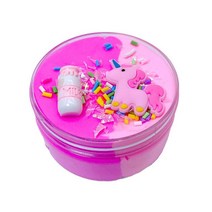 다채로운 손 모델링 점토 퍼티 점액 놀이 반죽 자기 플라스틱 어린이 장난감 유니콘 DIY 60ML / 100ML, [08] 100ML Pink
