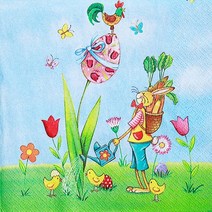 파스텔크래프트 냅킨아트 380158 Pasqua in Giardino 냅킨20매 33x33cm 1130, 혼합색상, 20매입