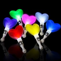 야광맨 LED 하트 펄 스틱 하트봉, 1개, [화이트] LED 하트펄 스틱+배터리(AG13 3개)