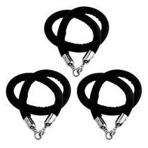 GHSHOP 3x1.5m 벨벳 로프 군중 제어 Stanchion 대기열 라인 배리어 로프 블랙, 1.5m, 다른