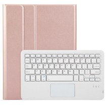 스마트키보드폴리오무선 터치 패드 키보드 커버 스마트 마그네틱 태블릿 셸   펜 슬롯 아이패드용 10th 10., 08 Rose keyboard case