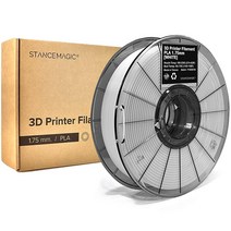 StanceMagic 화이트 3D 프린터 필라멘트 1.75mm PLA FDM 펜용 0.8kg1.75파운드 팩 USA 미국, White_1kg