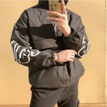 남성패딩 콜라보 패딩 아노락 - 3color