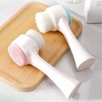 듀얼 클렌징 브러쉬 폼 세안 딥 모공 솔 시 소품 미용, 핑크