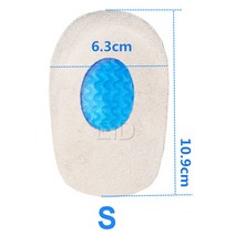 족저근막염 무지외반증 보조기 교정기 패드 발바닥 근막염 아킬레스 건염 용 실리콘 젤 깔창 하프 힐 스퍼, 01 S Length 10.9cm