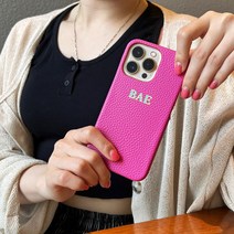 [아이폰 13시리즈] 레더 가죽 이니셜 각인 맞춤제작 커플 케이스 레터링 아이폰 미니 프로 맥스 iPhone 13 pro max