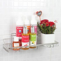 글라스터 스텐 평면선반 M 다용도 무타공 부착식 욕실 주방 선반, 단품, 단품