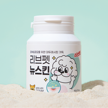 강아지 피부 영양제 털 피부병약 탈모 피모 모질 고양이 리브펫 뉴스킨, 1개
