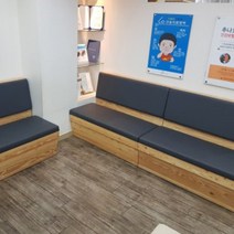 시설쇼파/행사장/박물관/전시장/붙박이의자/완제품/주문제작, B타입, 블랙