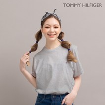 타미힐피거 타미힐피거 T3139 크루넥 반팔티셔츠 그레이