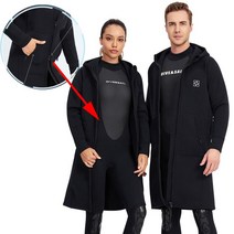 다이빙 네오플렌 방풍자켓 방한 후드 서핑 스킨스쿠버, 에스 남성